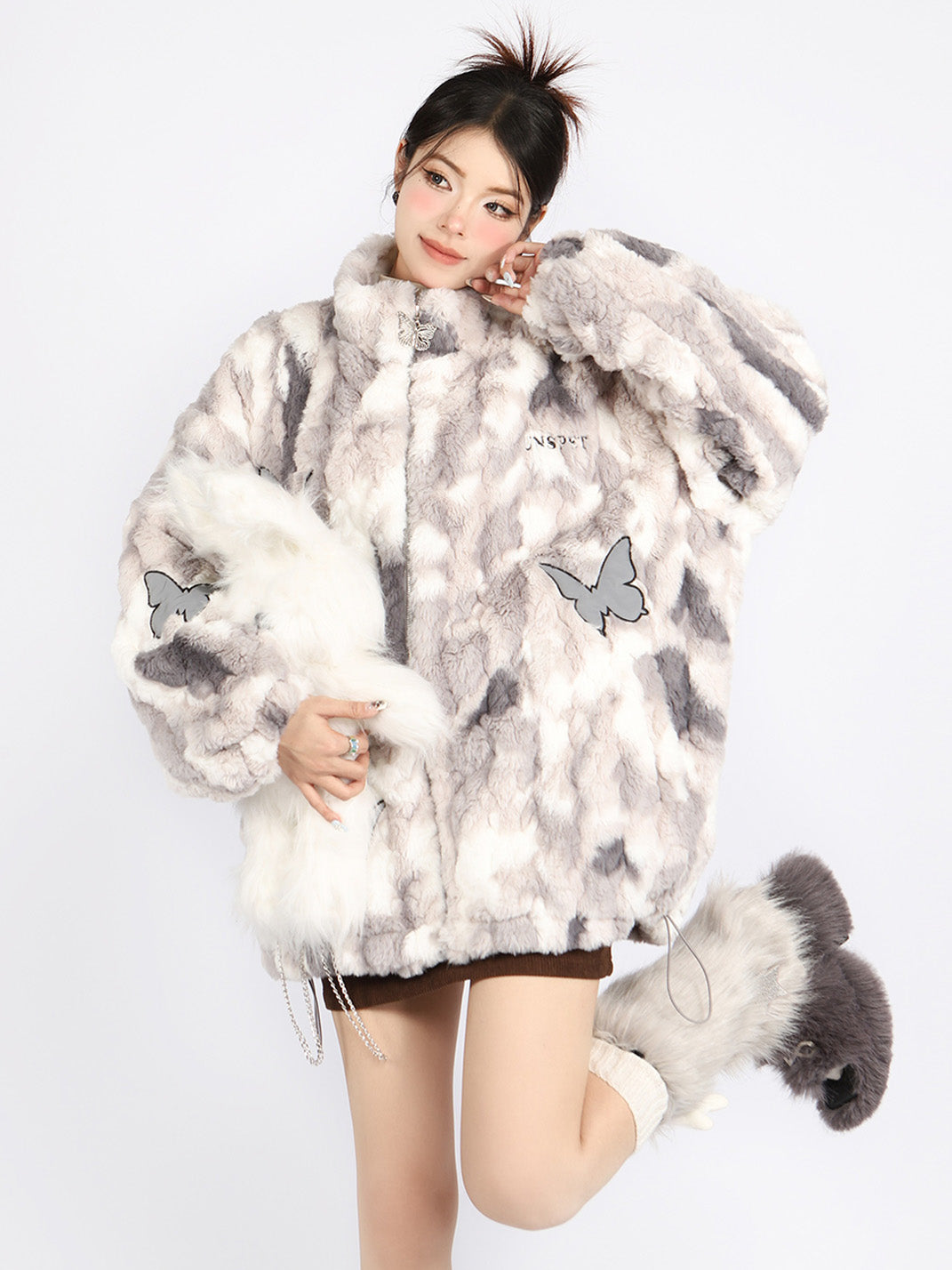 Margot | Tie Dye Butterfly Lambswool Coat