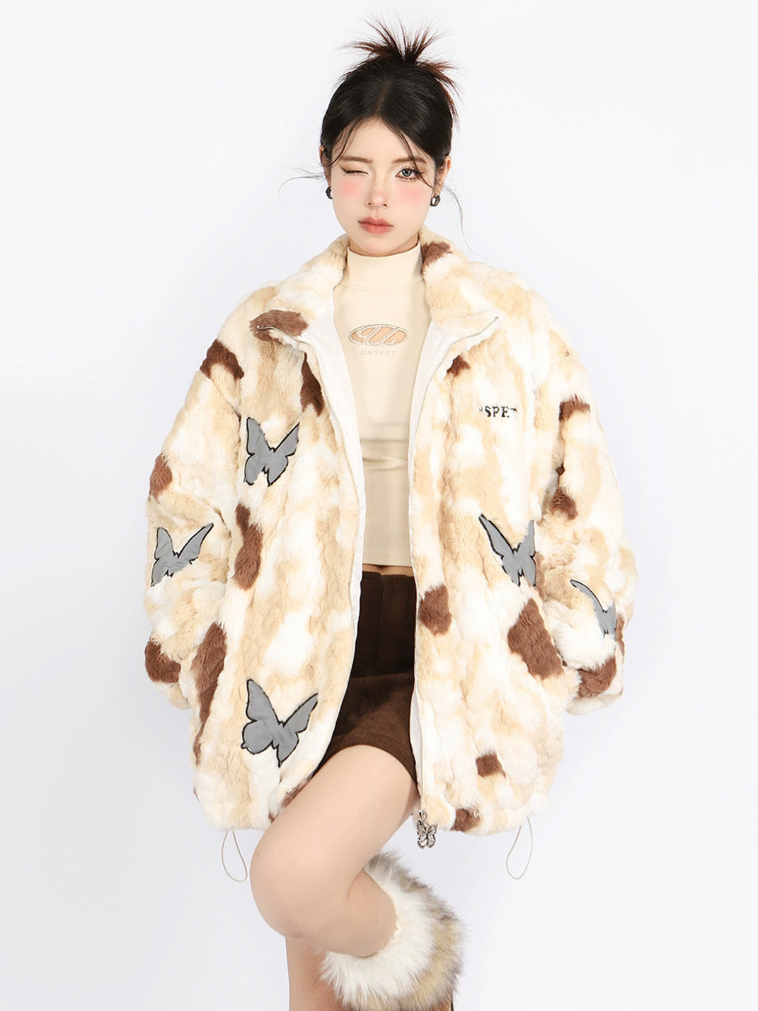 Margot | Tie Dye Butterfly Lambswool Coat