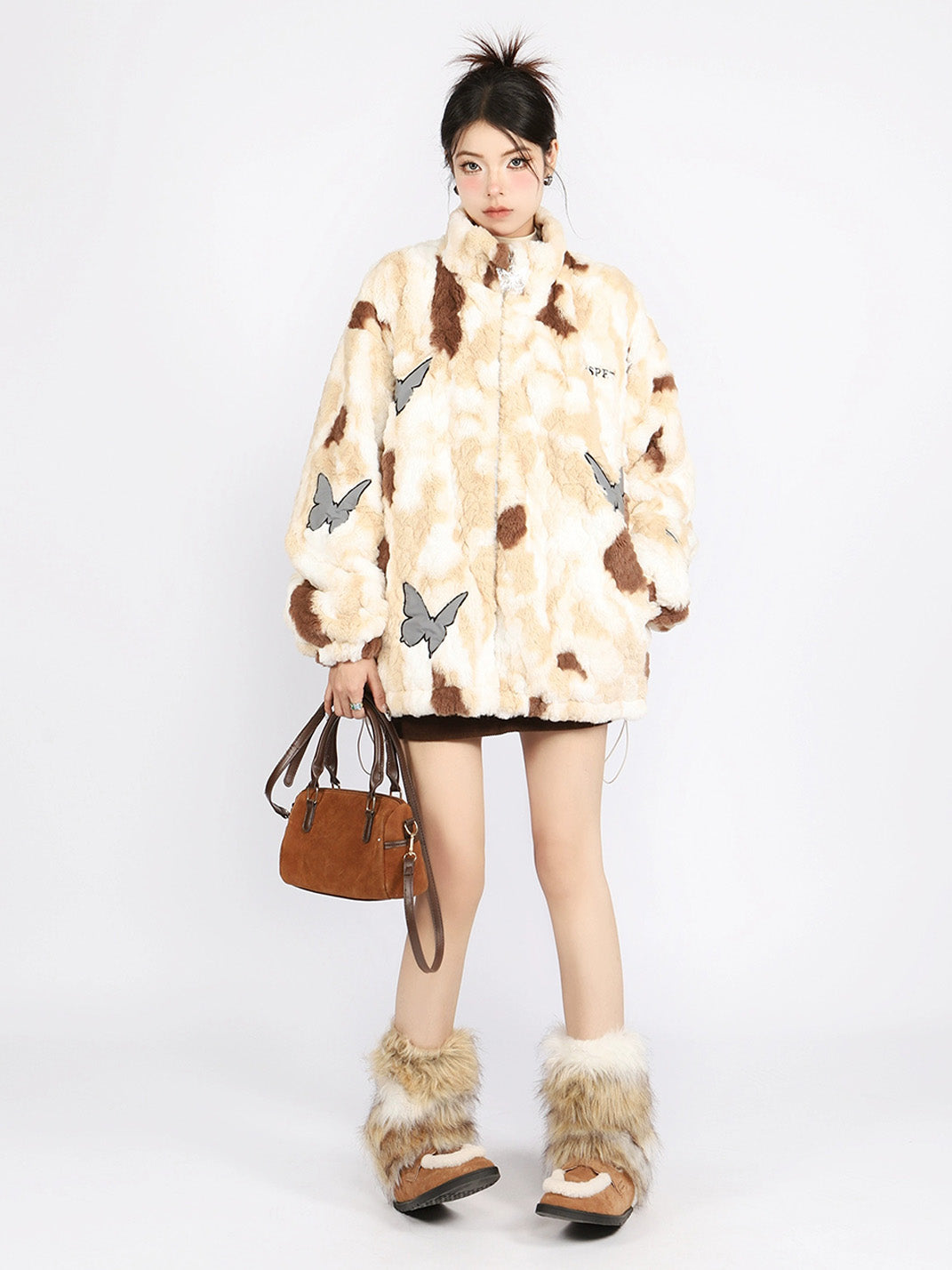 Margot | Tie Dye Butterfly Lambswool Coat