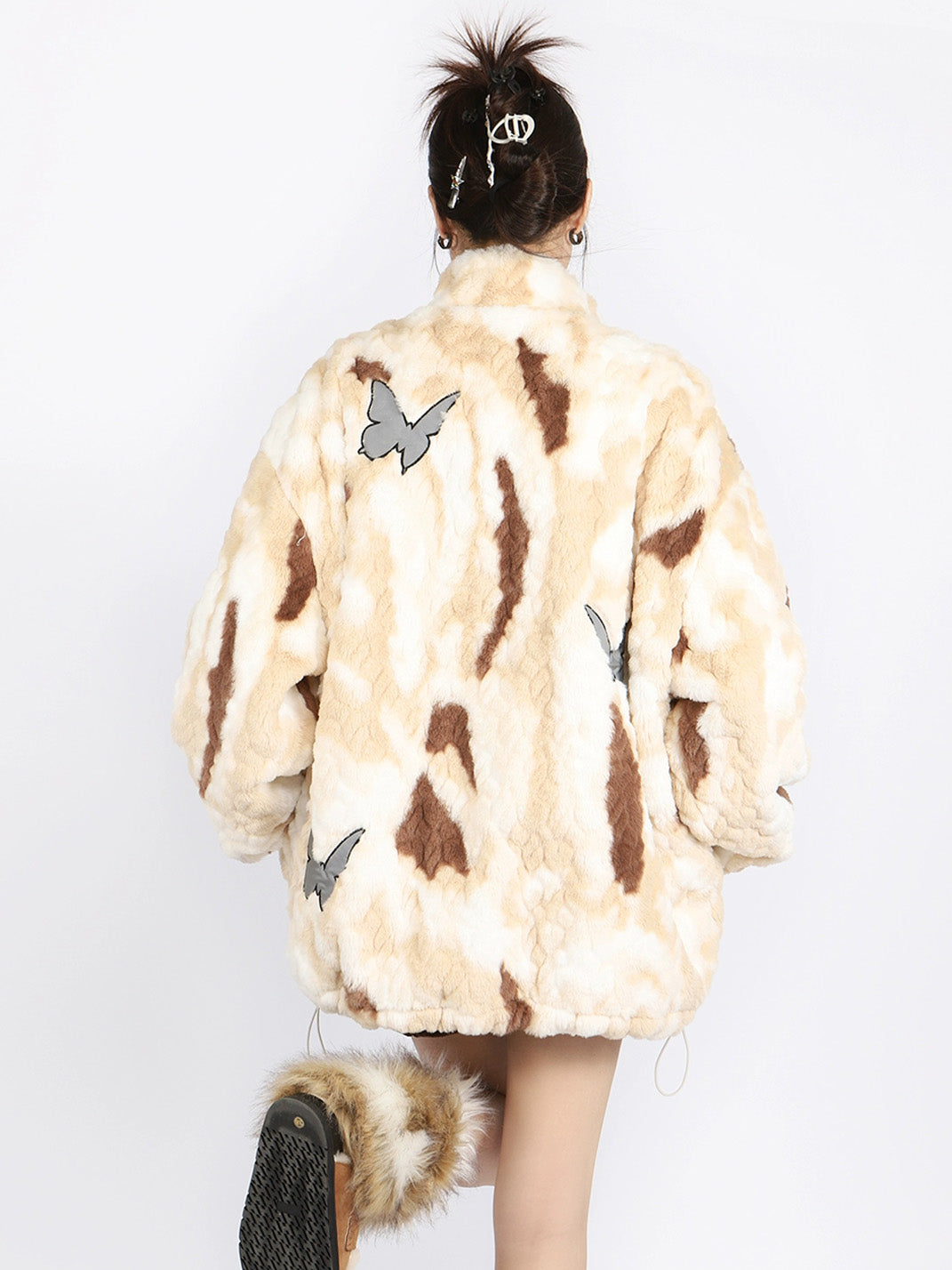 Margot | Tie Dye Butterfly Lambswool Coat