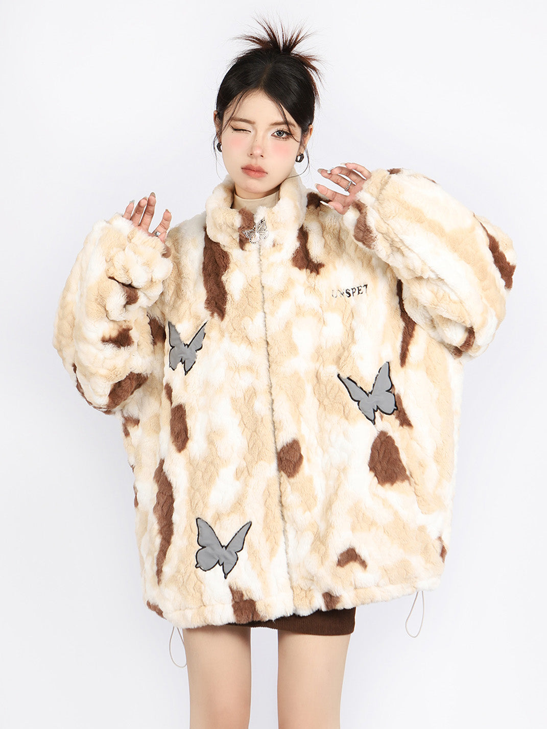 Margot | Tie Dye Butterfly Lambswool Coat