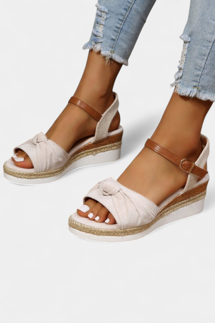 Loura Bow Casual Platform Sandals
