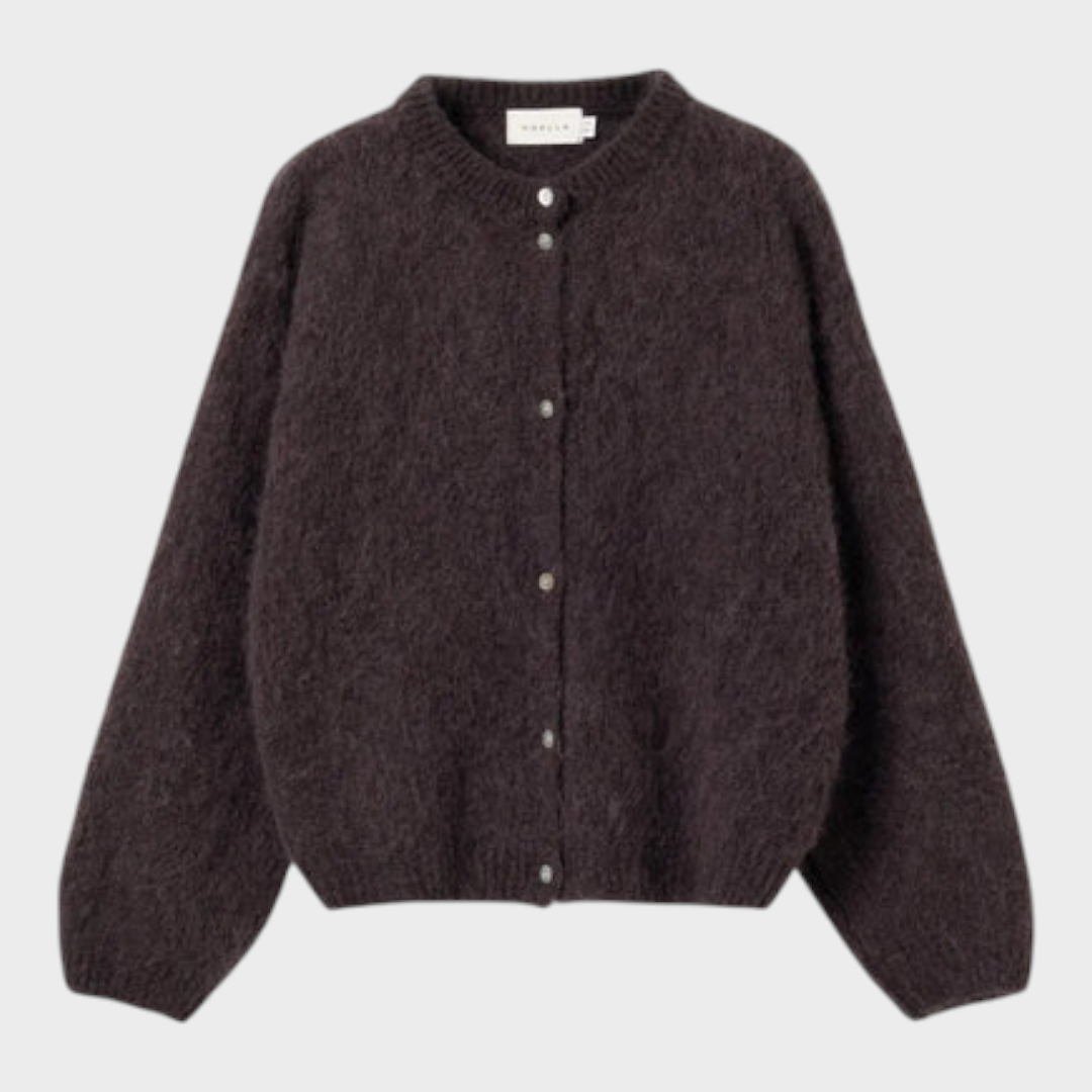 Aviona | N-Kae Knitted Cardigan Chocolate