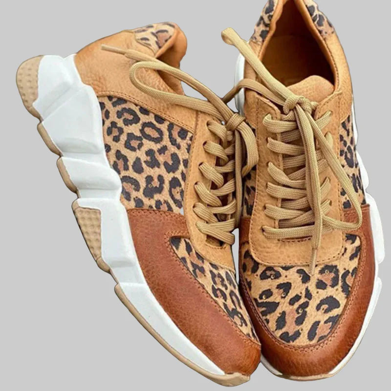 Crissa | comfortable sneakers with leopard print