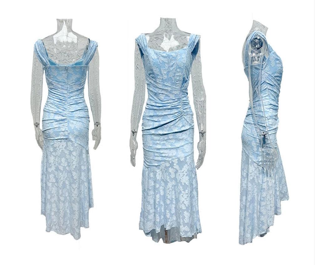 Bella | Blue bell floral maxi dress