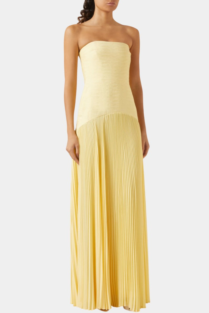 Deia Mesh Maxi Dress with Bell Sleeves