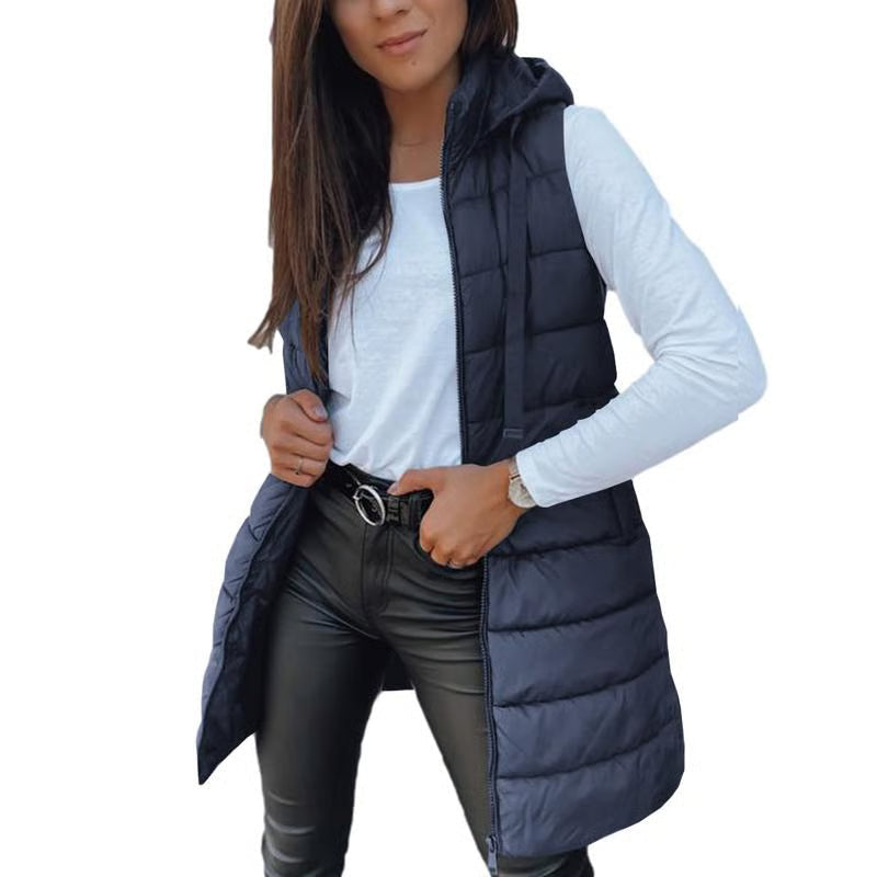 Women's Long Sleeveless Jacket