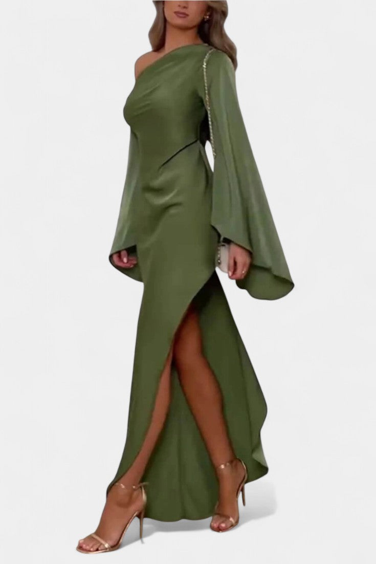 Keisha Asymmetric One-Shoulder Maxi Dress