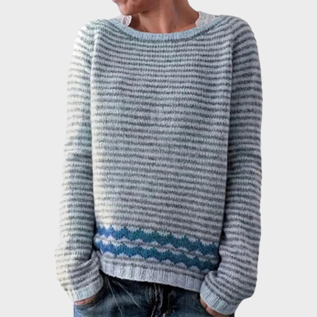 Kaylie | Women's casual sweater with subtle stripes