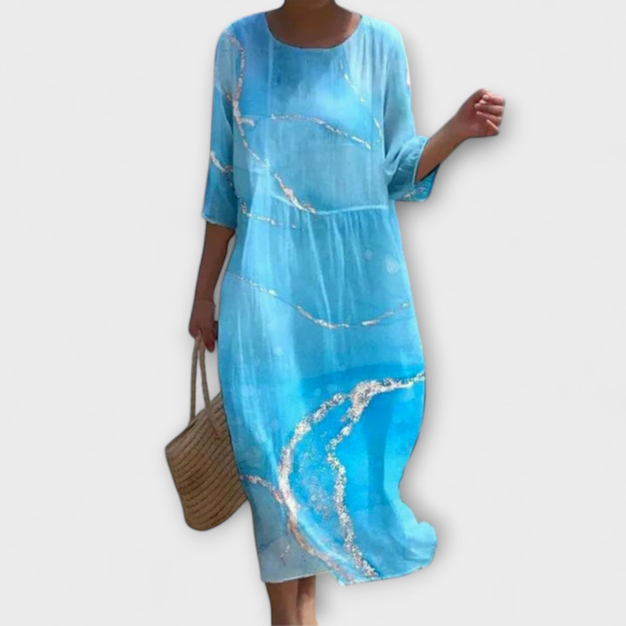 Miranda — Květinové maxi šaty na jehlovém podpatku