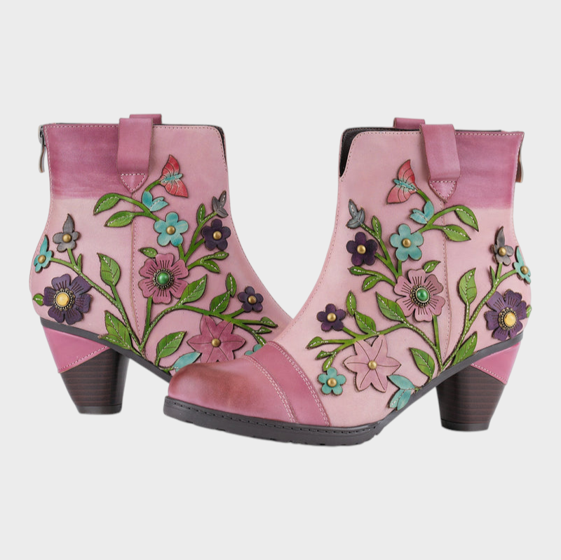 Grace | Pink Ankle Boots