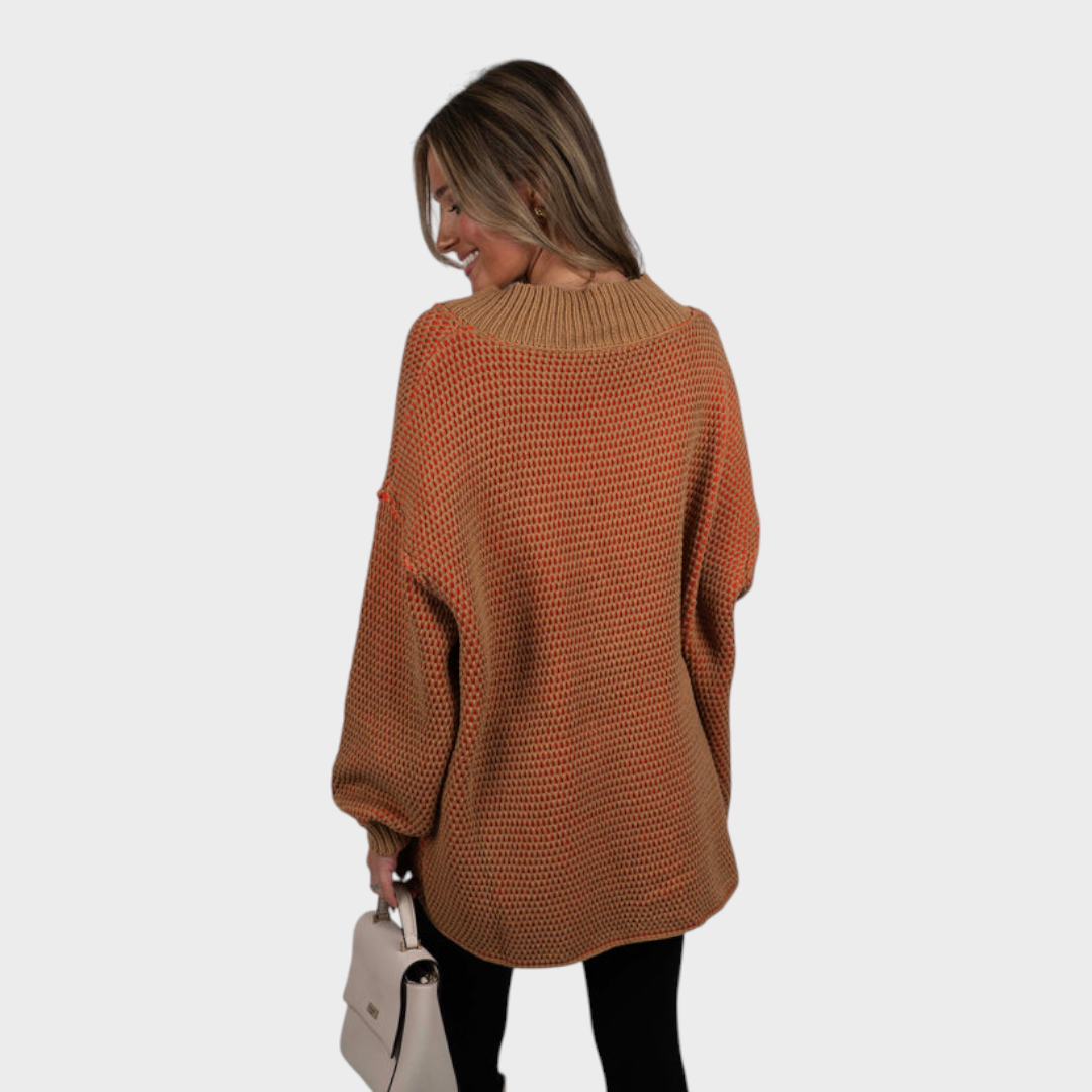 Simone | Read My Mind Sweater (Camel/Orange)