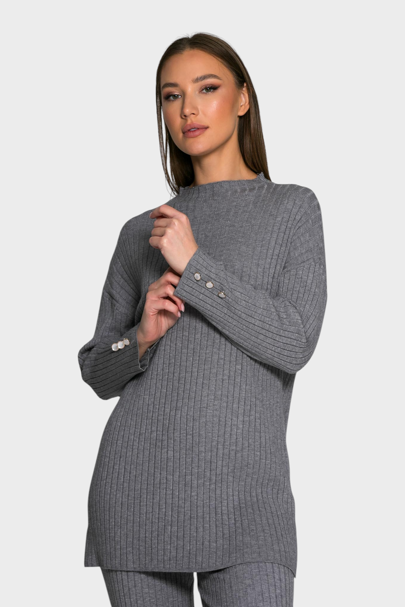 Cruella | Rib knit set with buttons