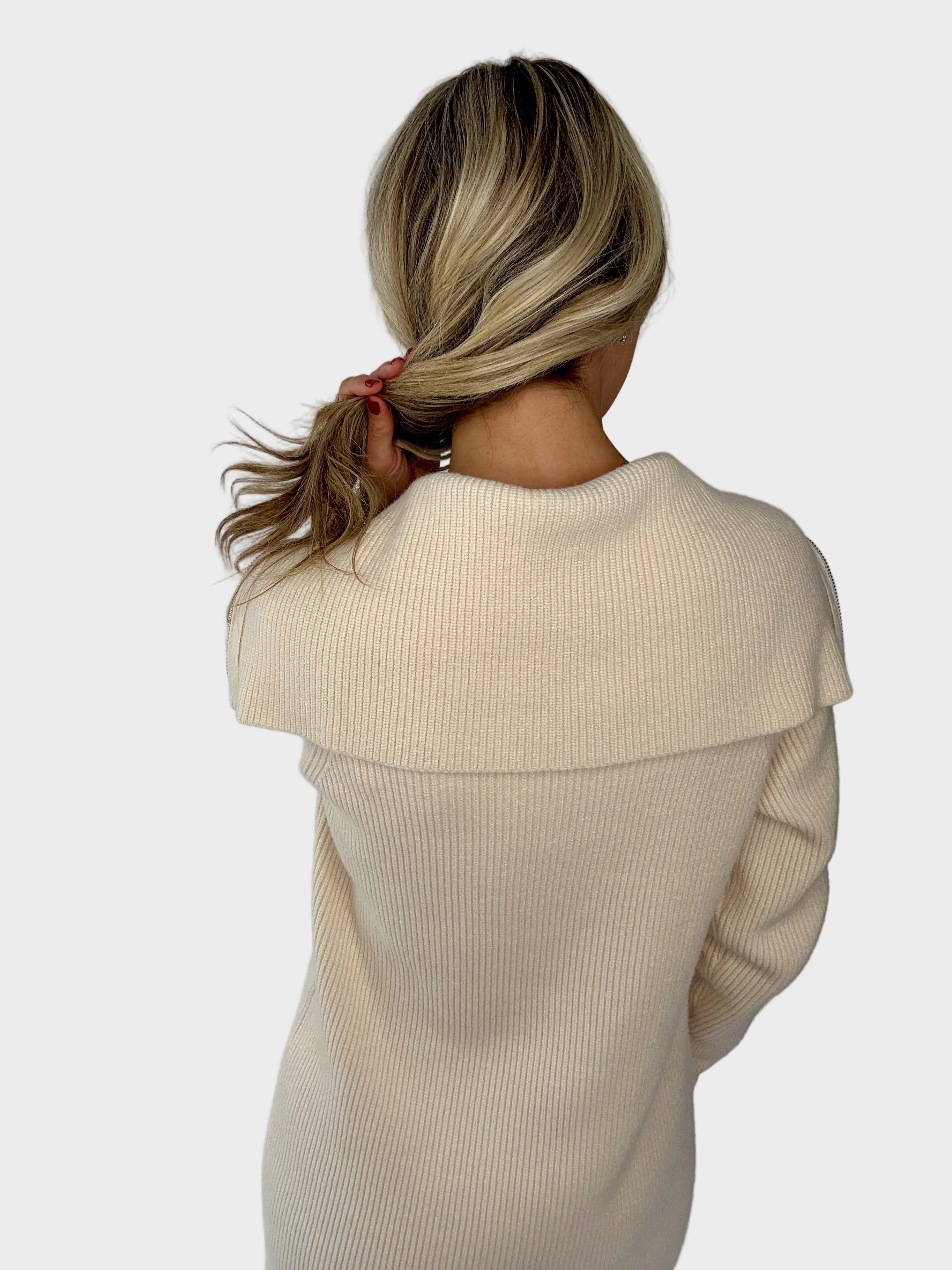 Nicole | Polished Ease Half Zip Knit Dress