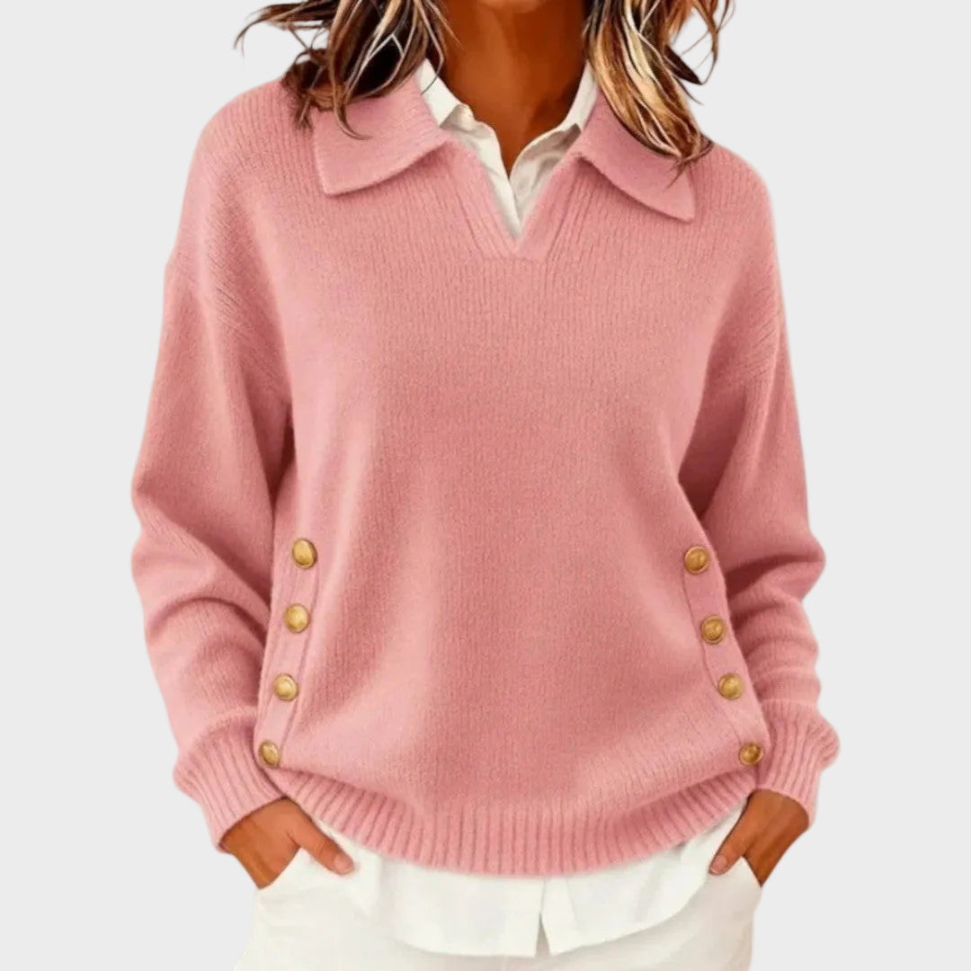 Roselyn | BUTTON DETAIL SWEATER