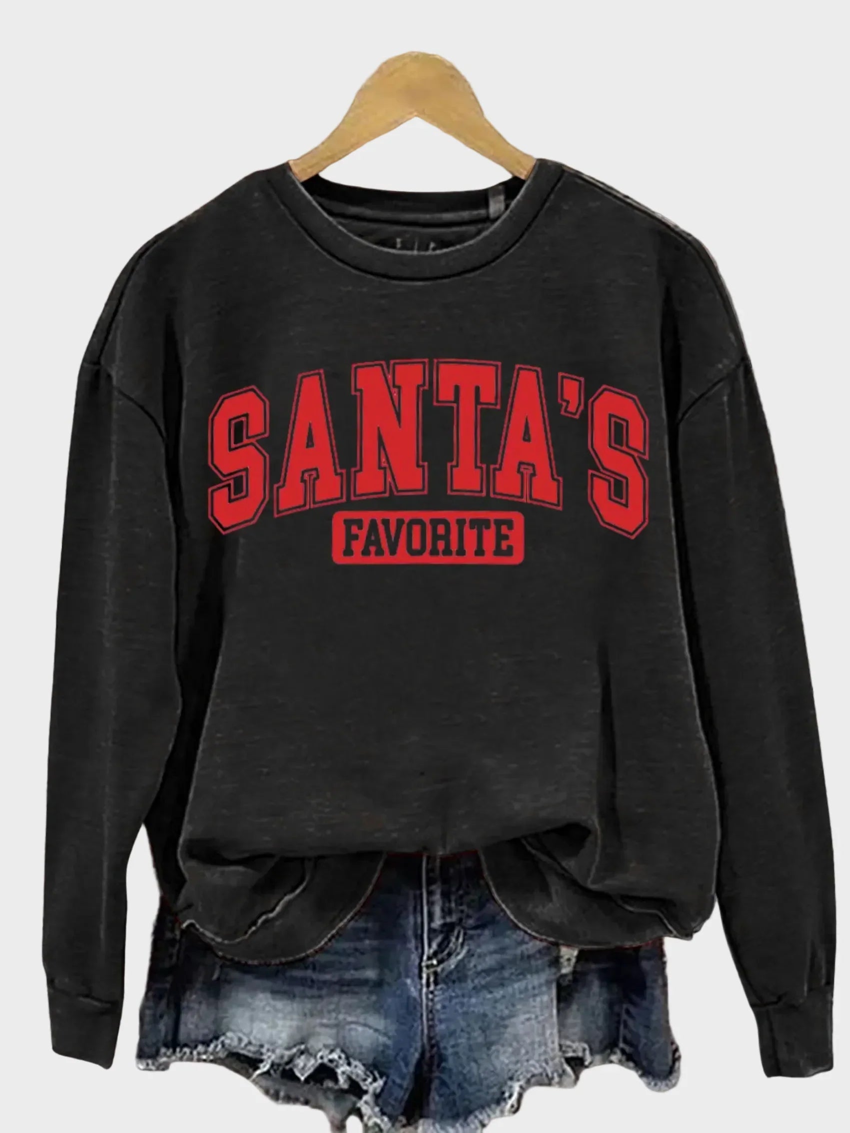 Shana | Women's Casual Cotton Sweatshirt with Christmas Pattern and Art Print