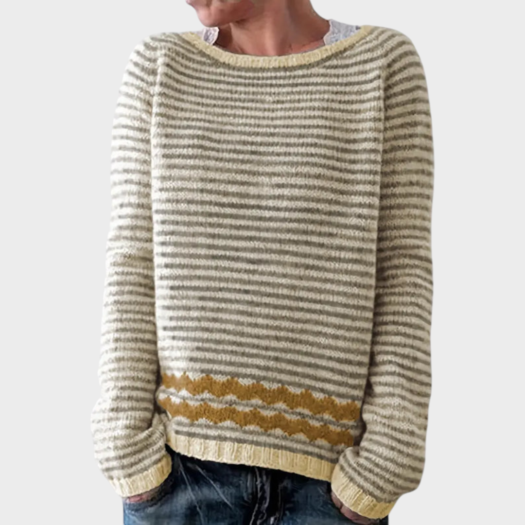 Kaylie | Women's casual sweater with subtle stripes