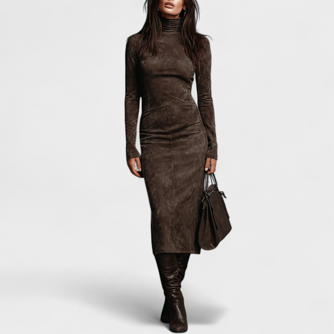 Arvielle | Elegant Suede-Style Dress