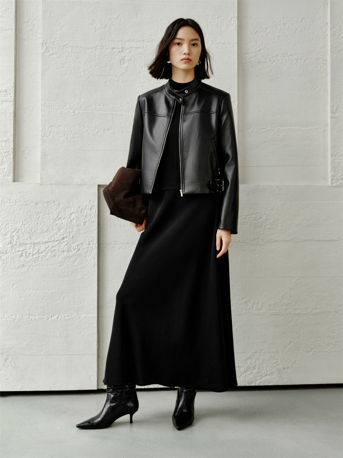 Iris | Short PU motorcycle jacket