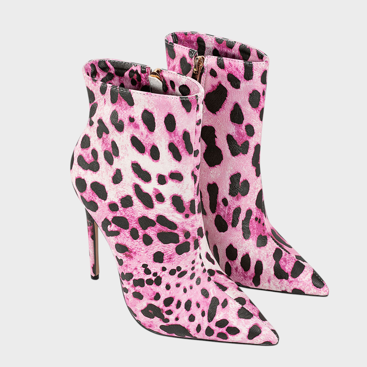 Leila | Leopard Print High Heel Ankle Boots