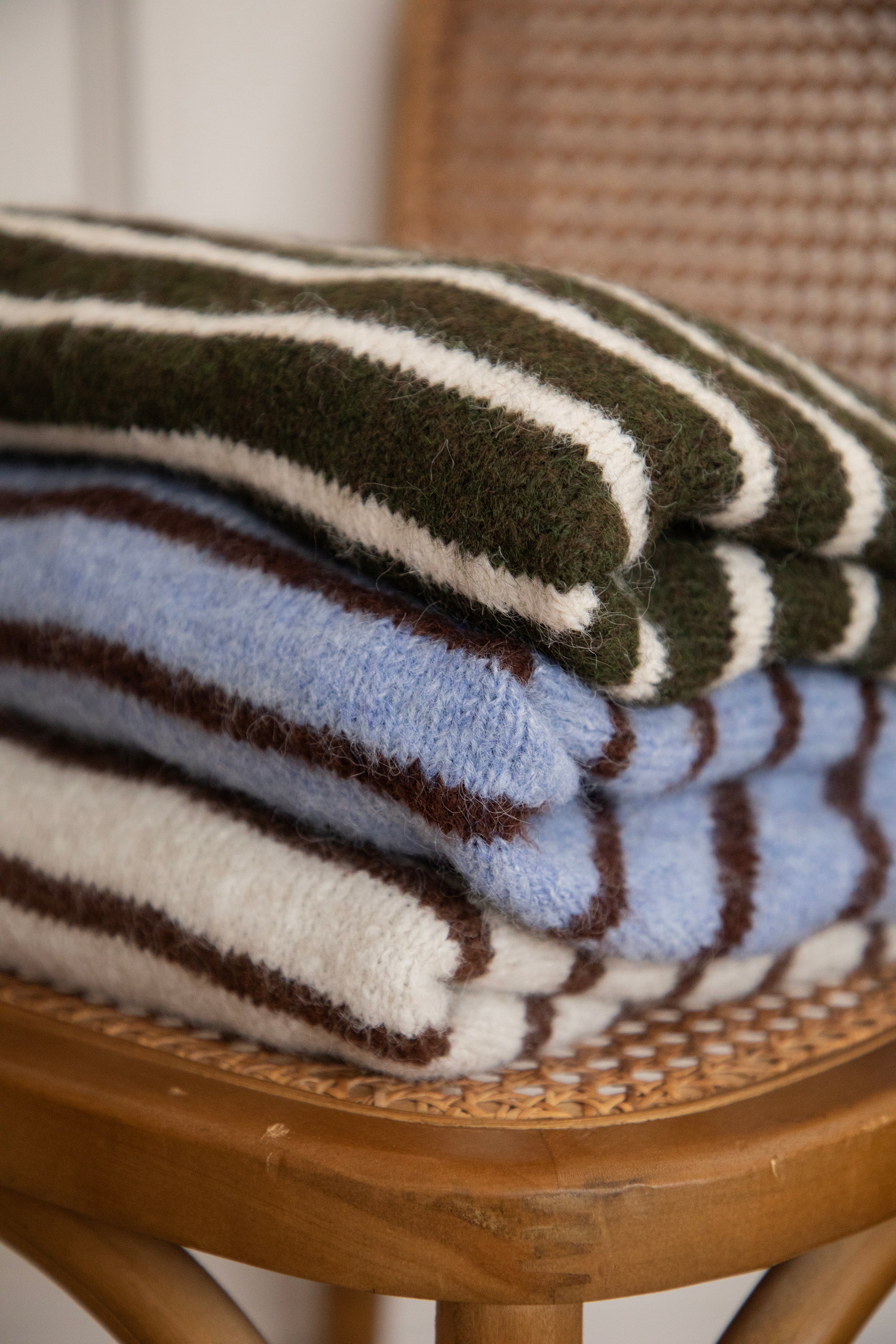 Janine | Pullover - Samantha Stripe - Beige/Choco