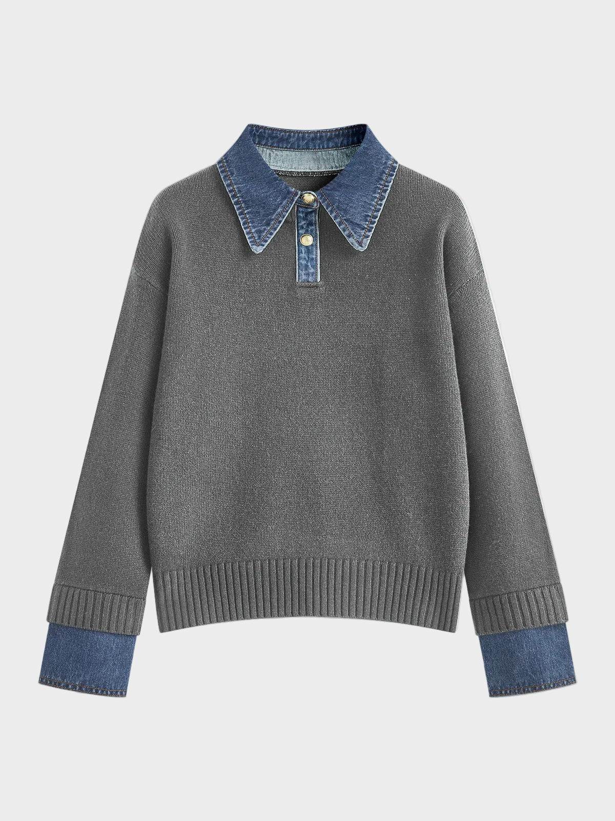 Tiffany | 2 in 1 Panel Lapel Sweater