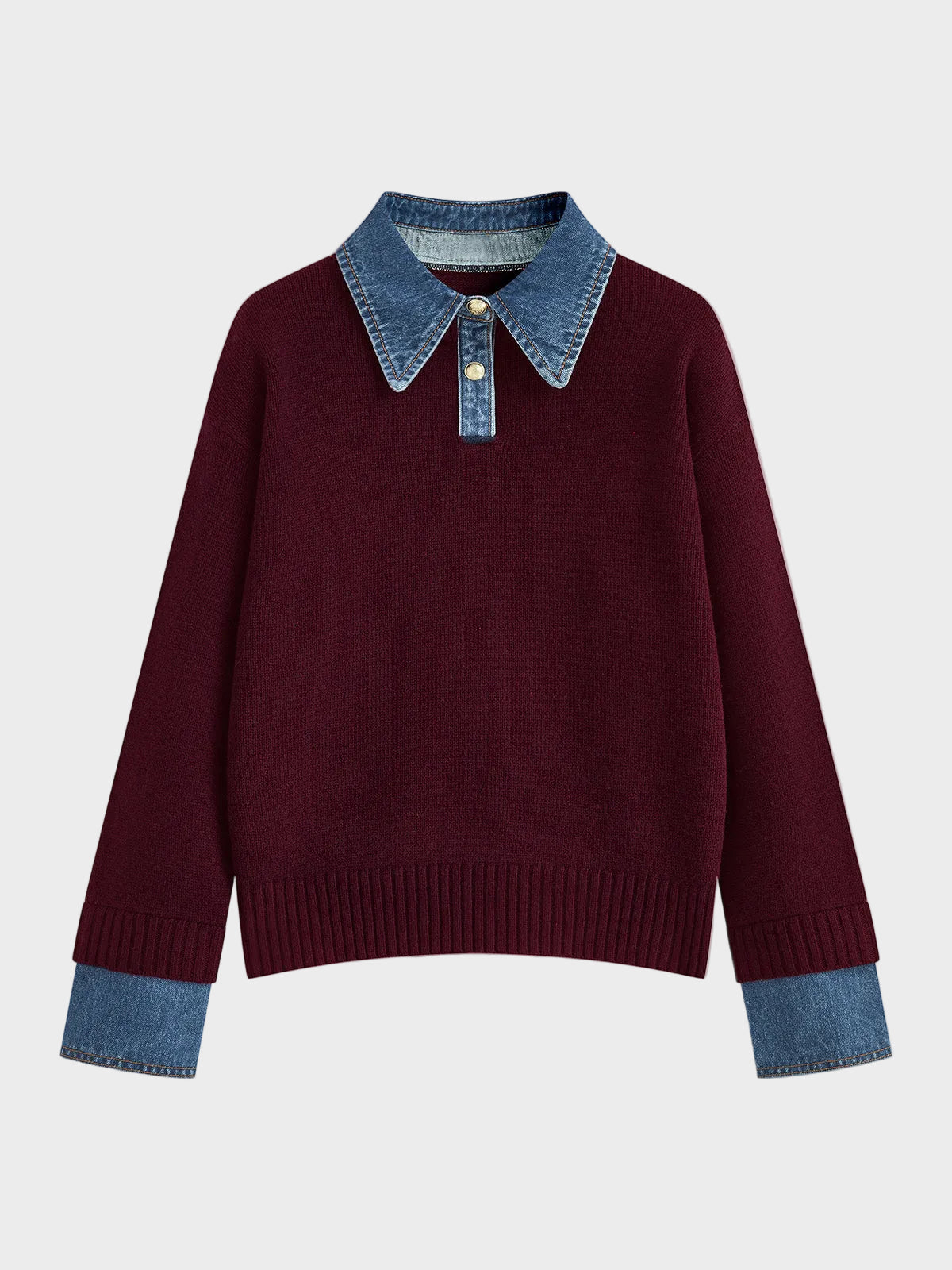 Tiffany | 2 in 1 Panel Lapel Sweater