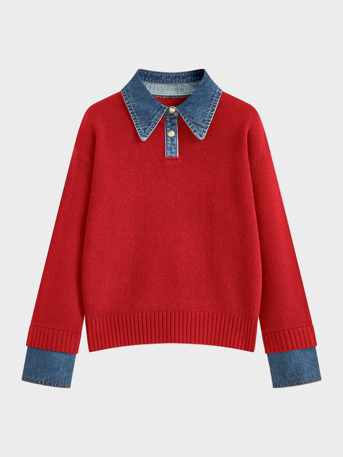 Tiffany | 2 in 1 Panel Lapel Sweater