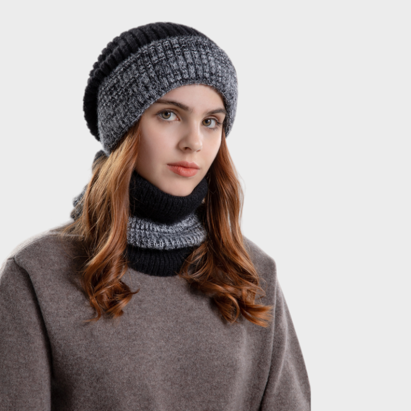 Magda | Knitted Hat and Scarf for Women