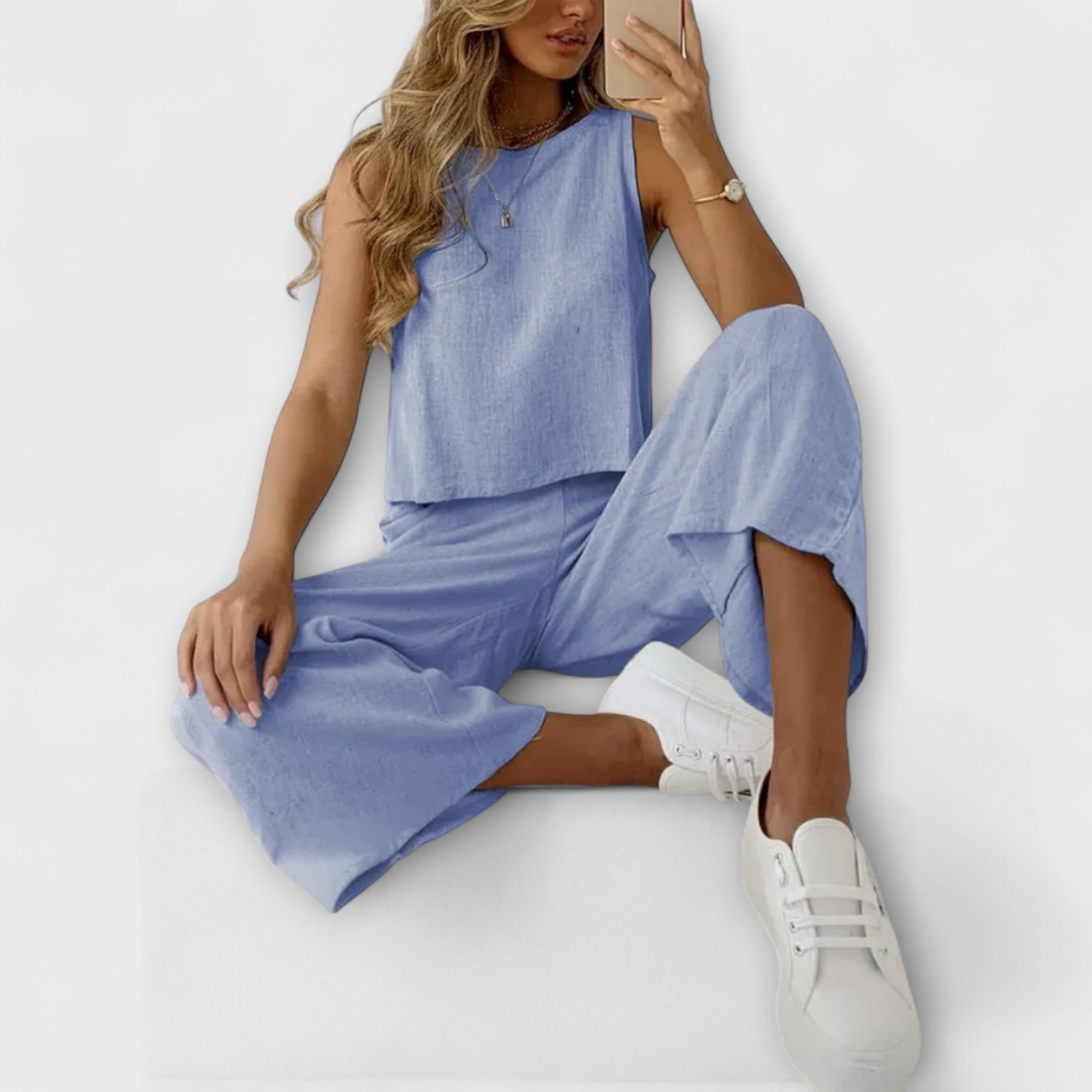 Linen twin set