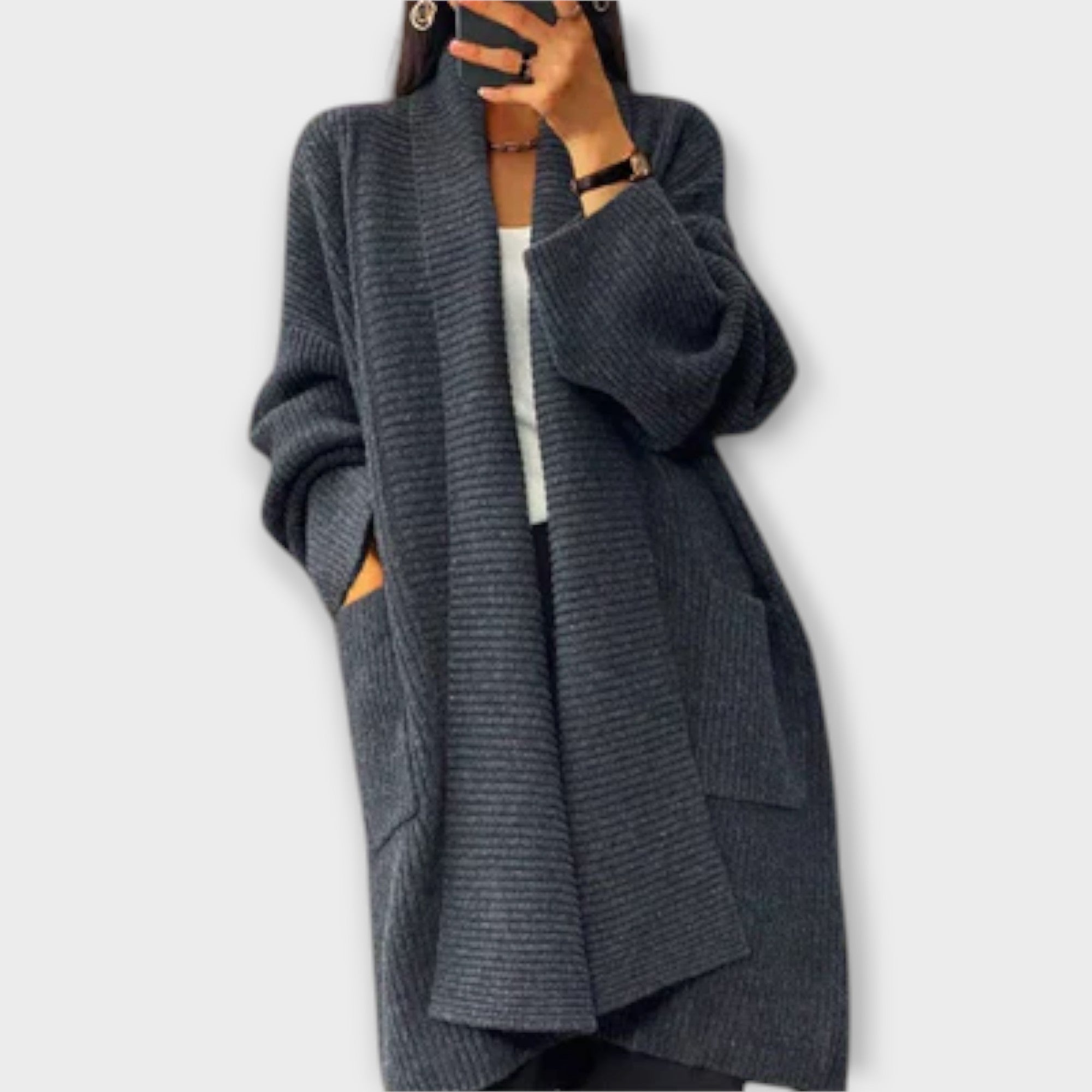 Euphemia - Long knitted cardigan