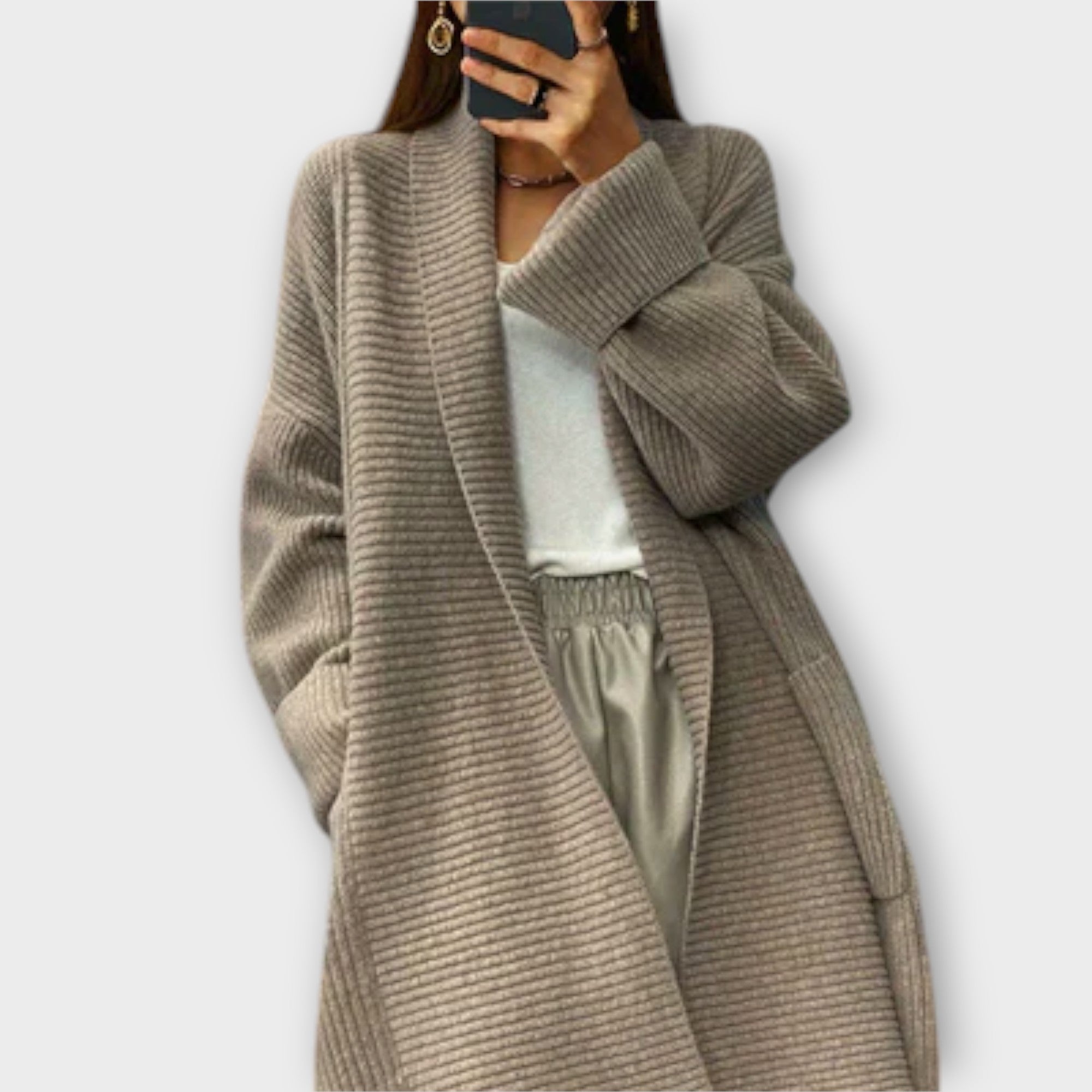 Euphemia - Long knitted cardigan