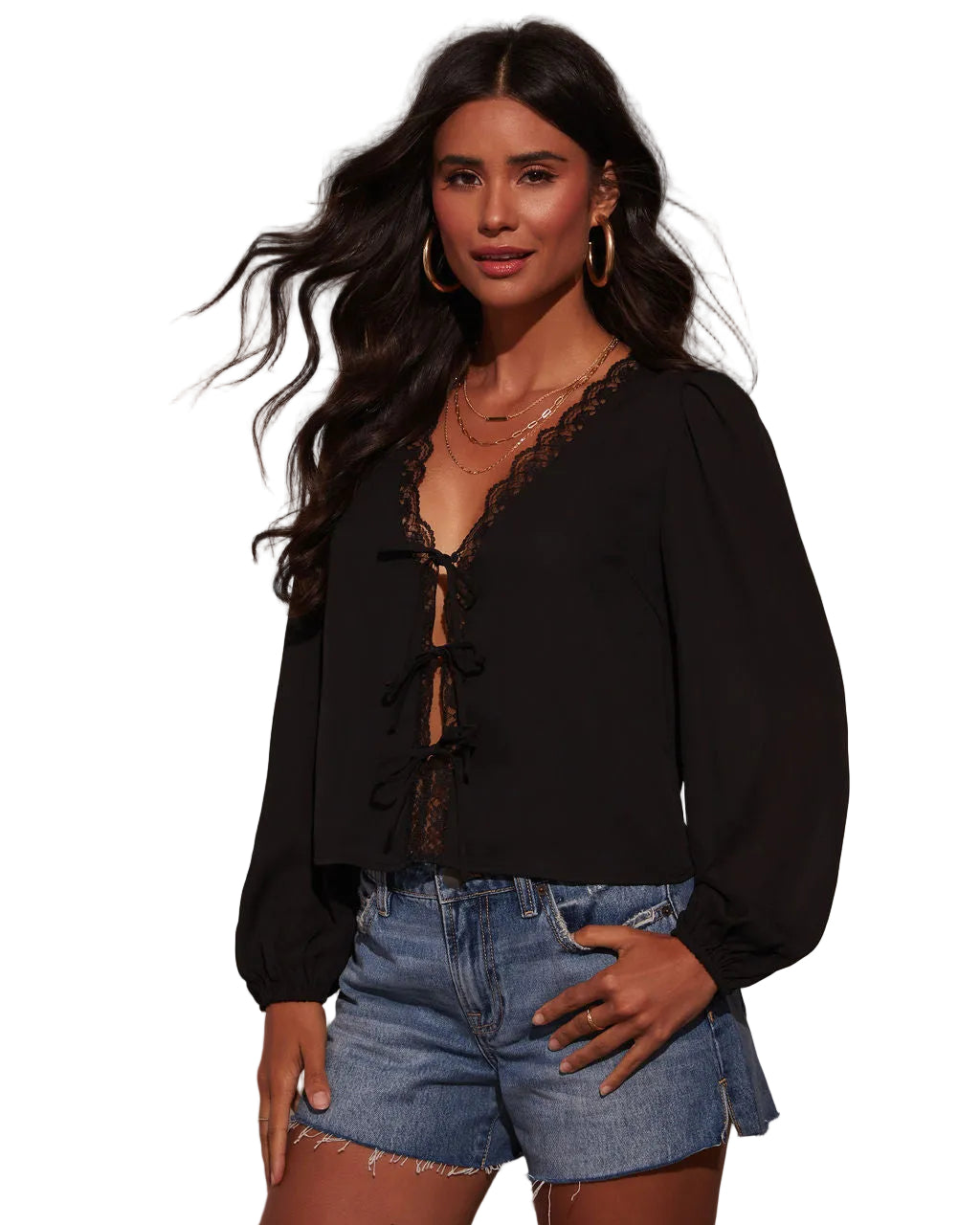 Alice | Alonso Lace Trim Top