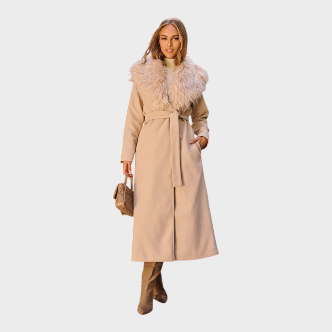 Frederica | Coat with Faux Fur Collar