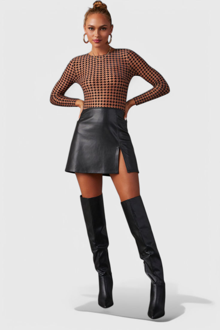 Bella Black Over-the-Knee Boots with Wide Heels