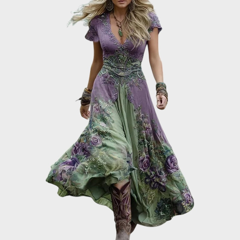 Celestine | Přiléhavé a splývavé květinové šaty