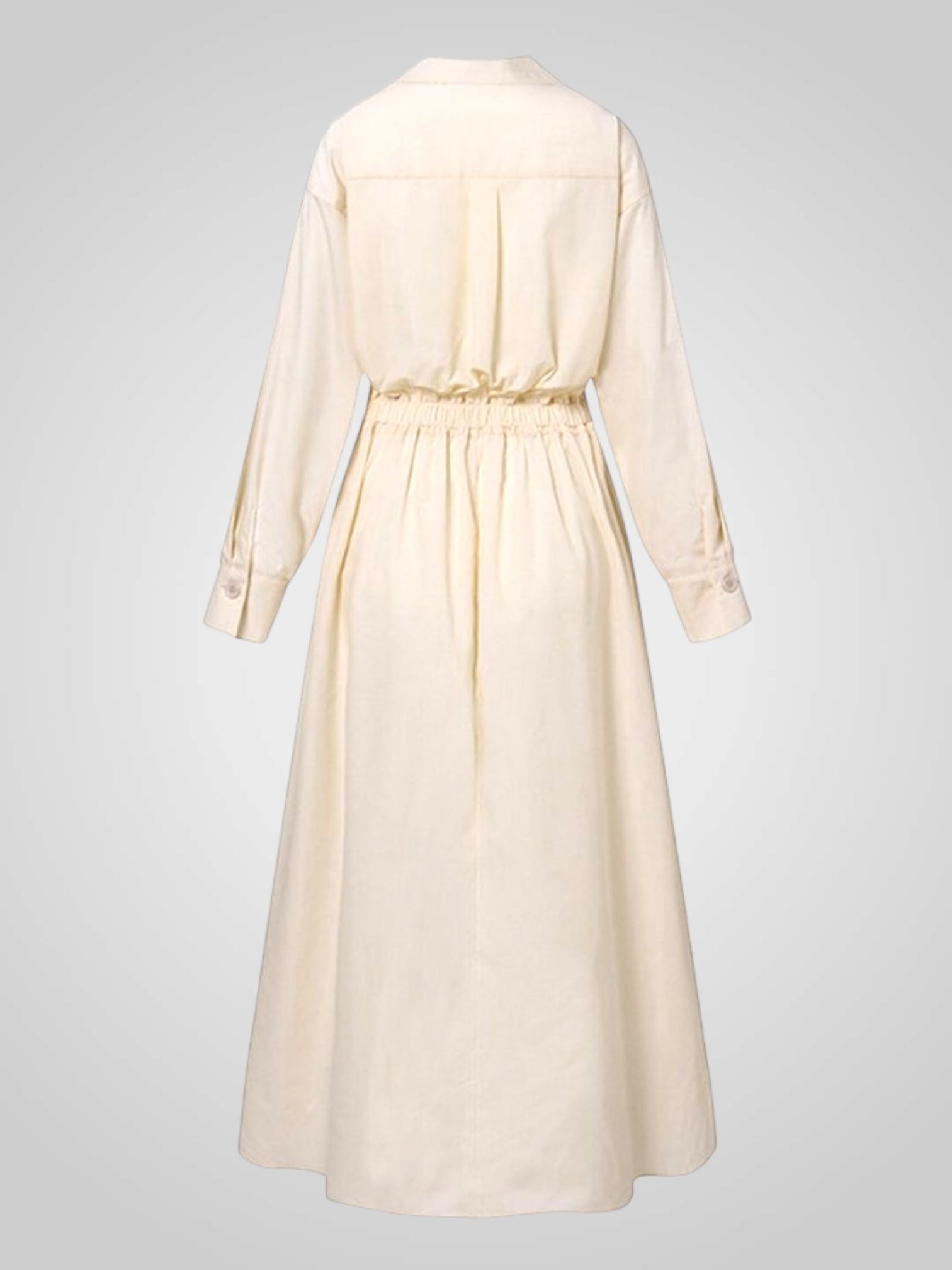 Ella | Women's Maxi Dress with Pockets, Buttons, Long Sleeves