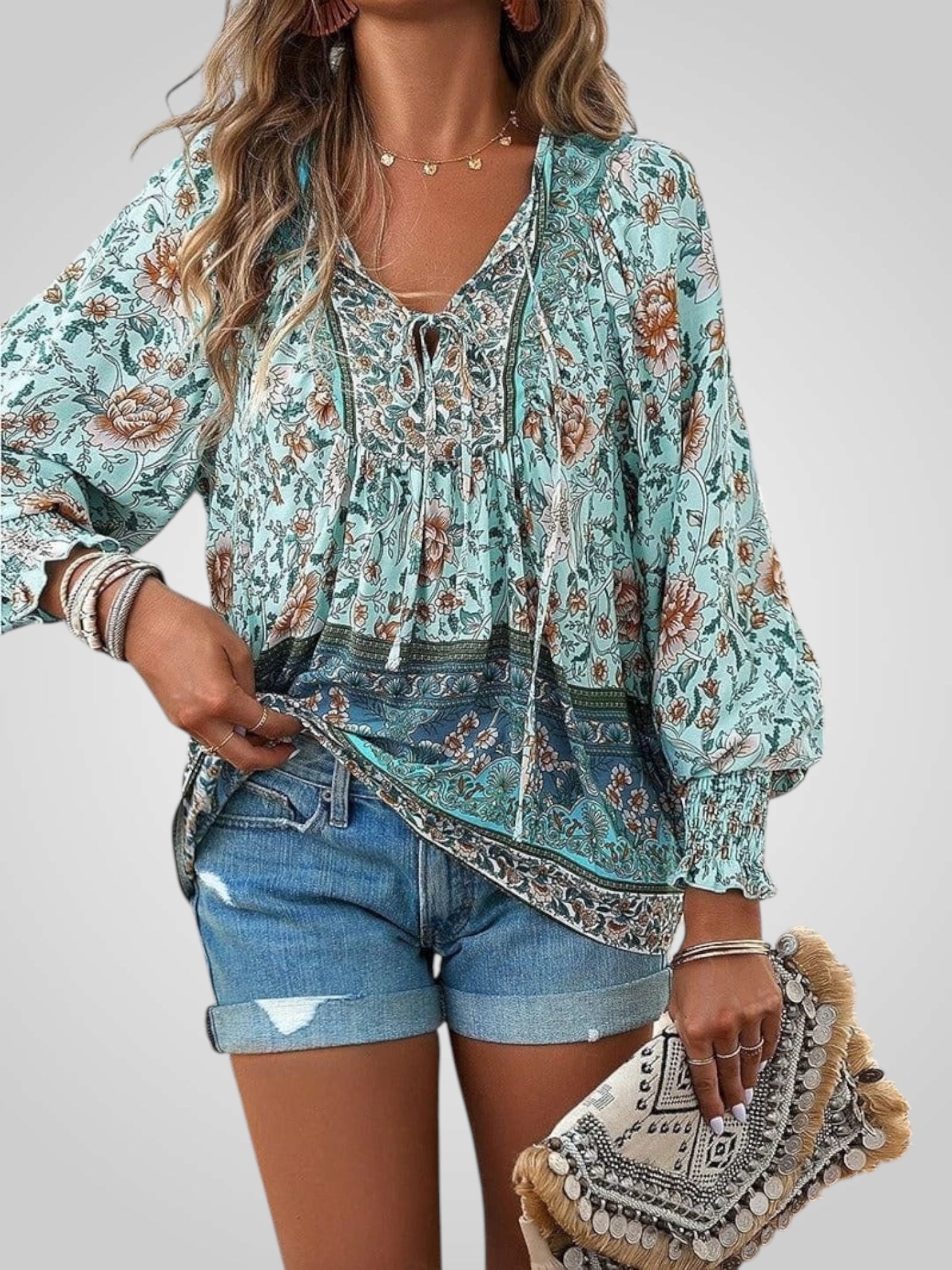 Hoya | Bohemian Blouse with Flowers