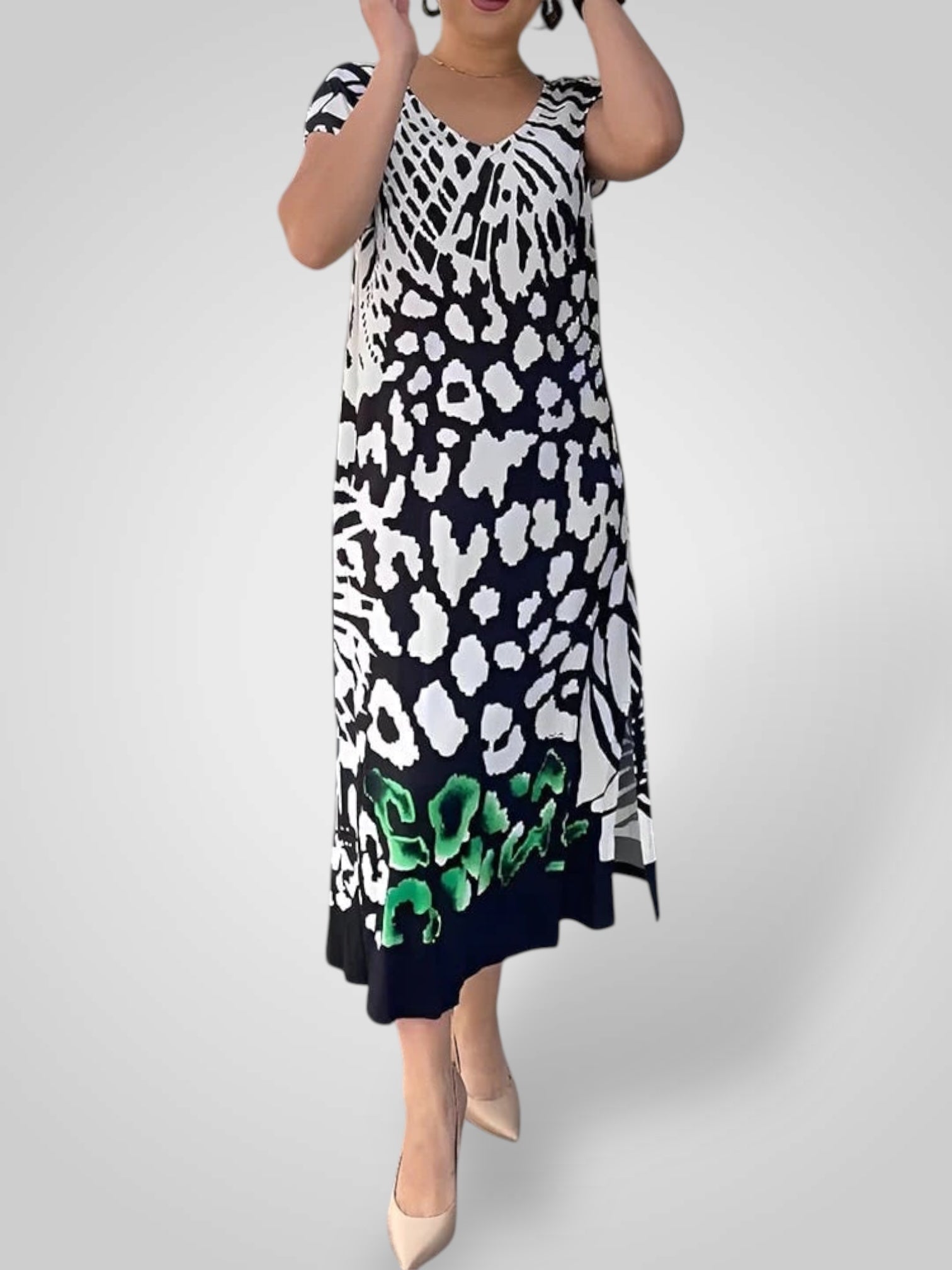 Roda | Ležérní tištěné šaty s krátkým rukávem