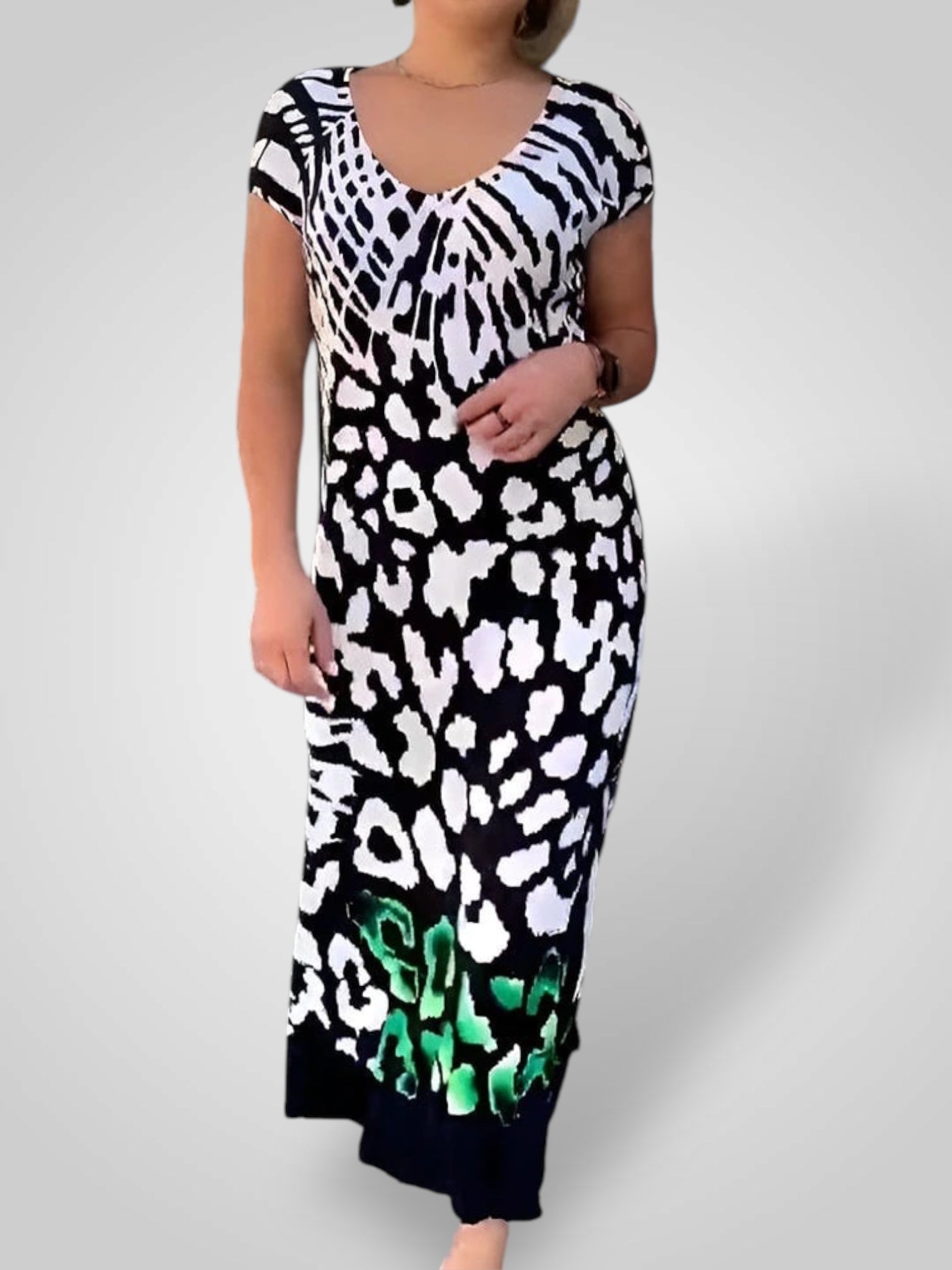 Roda | Casual Printed Short Sleeve Dress