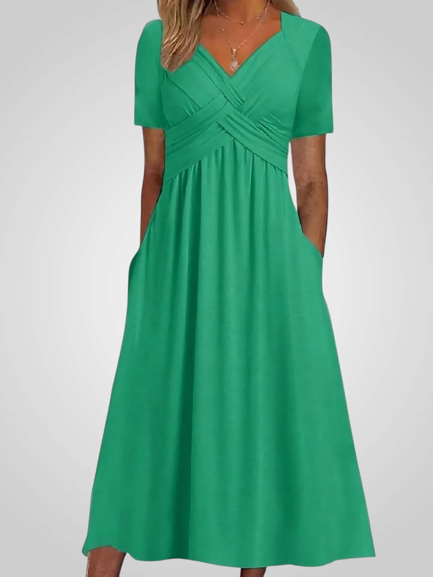 Carmen | Midi šaty s zakrytím bříška