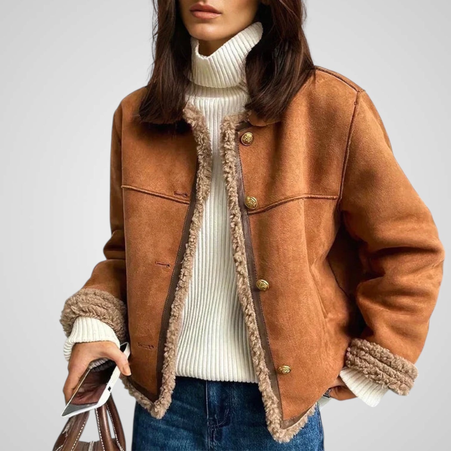 Imer | Buttoned Shearling Jacket