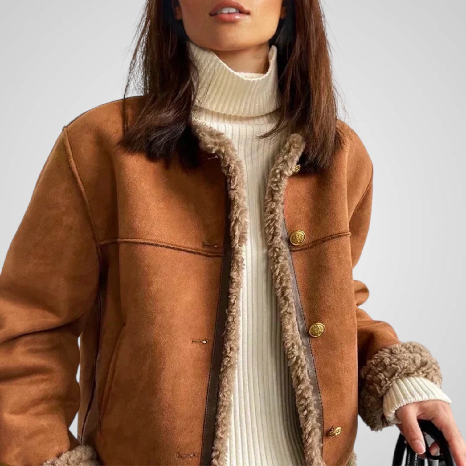 Imer | Buttoned Shearling Jacket