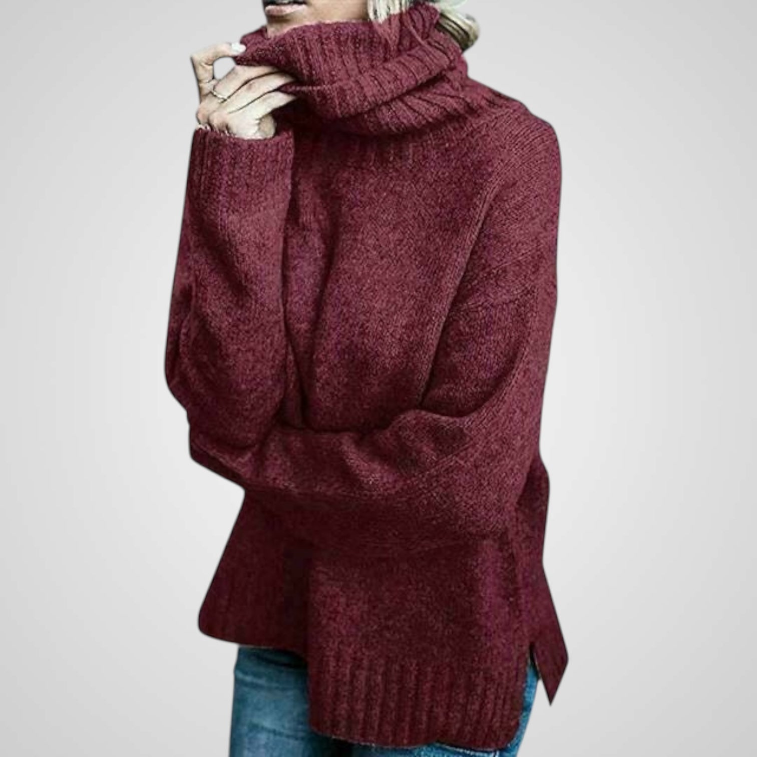 Anna | Comfortable Loose Wool Turtleneck Sweater