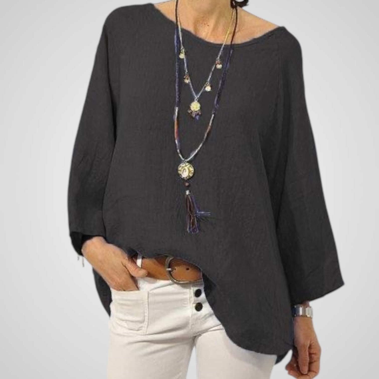 Anna | Women's Blouse – Cotton and Linen Blend & Comfortable Fit