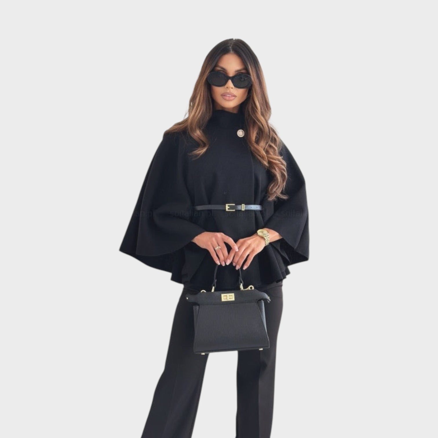 Selviora | Elegant jacket with butterfly and belt