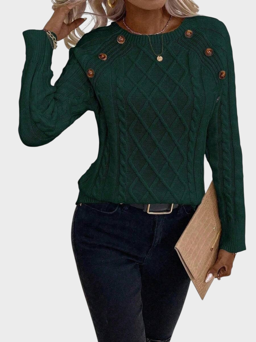 Clara – Knitted Sweater with Buttons