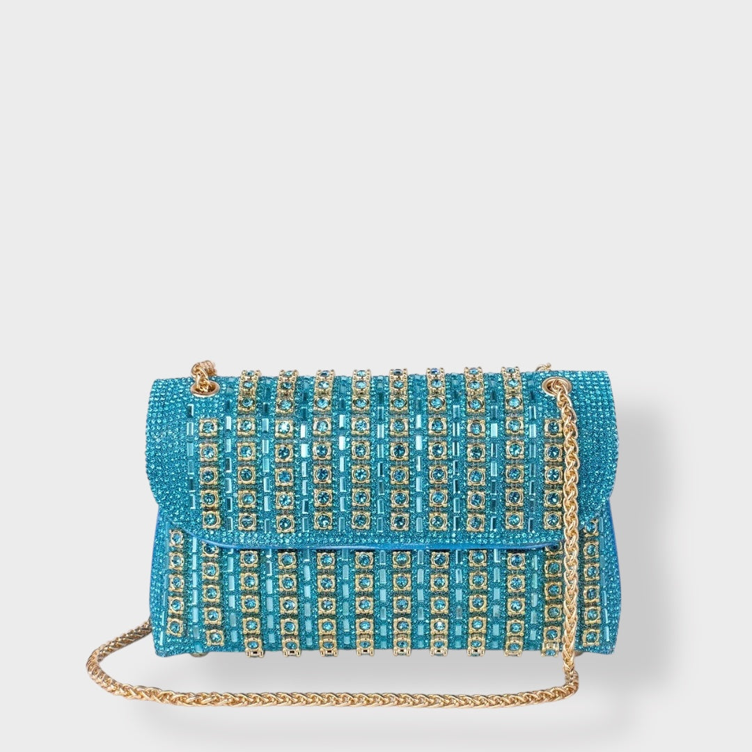 Stellina | Elegant shoulder bag with chain and colored diamonds