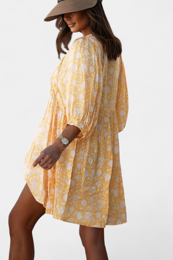 Daniela Boho Floral Mini Dress