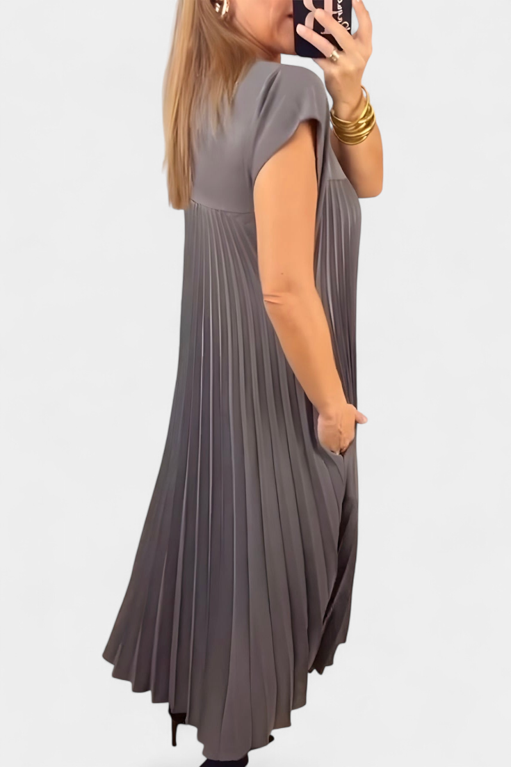 Manuela Sleeveless Pleated High Waist Dress